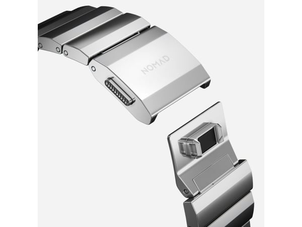 Nomad NM1A4HSXS0, Band, Sportsklokke, Sølv, Apple, Apple Watch Series 7, 6, SE, and all previous versions of Apple Watch, Rustfritt stål