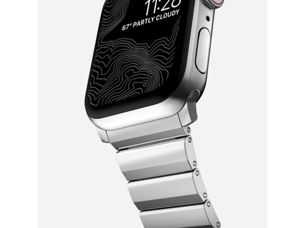 Nomad NM1A4HSXS0, Band, Sportsklokke, Sølv, Apple, Apple Watch Series 7, 6, SE, and all previous versions of Apple Watch, Rustfritt stål