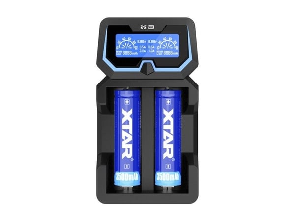 XTAR X2 Laturi Li-ion 18650 sylinterimäisille akuille