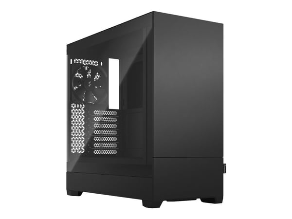 Fractal Design Pop Silent - Tower - ATX - genomskinlig sidopanel (härdat glas) - ingen strömförsörjning (ATX) - svart TG genomskinlig ton - USB/ljud