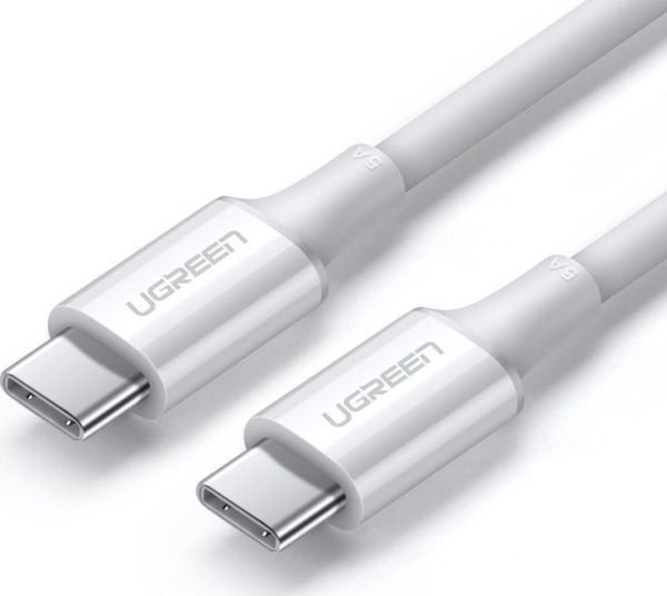 Ugreen USB-C - USB-C 1 m valkoinen kaapeli (6957303865512)