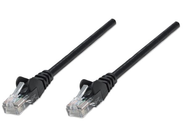 Intellinet - Patch-kabel - RJ-45 (M) til RJ-45 (M) - 30 cm - UTP - CAT 5e - Støpt, uten krok - Svart (pakke med 10)