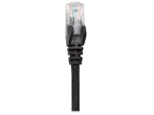 Intellinet - Patch-kabel - RJ-45 (M) til RJ-45 (M) - 30 cm - UTP - CAT 5e - Støpt, uten krok - Svart (pakke med 10)