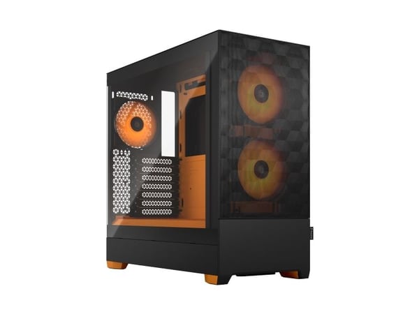 Fractal Design Pop Air RGB - Tower - ATX - sidepanel med vindu (herdet glass) - ingen strømforsyning (ATX) - oransje, blank, tonet - USB/lyd - for ...