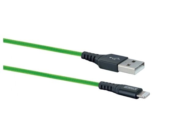 Schwaiger LPRO420 501, Grønn, USB A, Lightning, 1,2 m, Hankjønn, Hankjønn