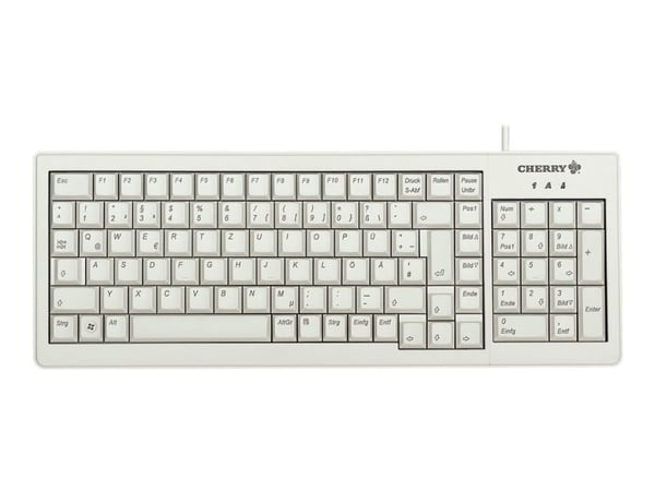 CHERRY XS Complete G84-5200 - Tastatur - PS/2, USB - Fransk - lysegrå