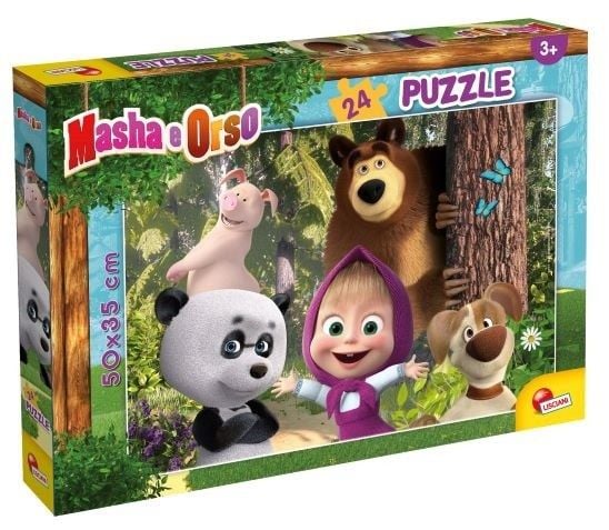 Gulvpuss 24 brikker 50x35 cm Masha and the Bear: Fun with Friends 86078 LISCIANI Gulvpuss 24 brikker 50x35 cm Masha and the Bear: Fun with Friends 86078 LISCIANI