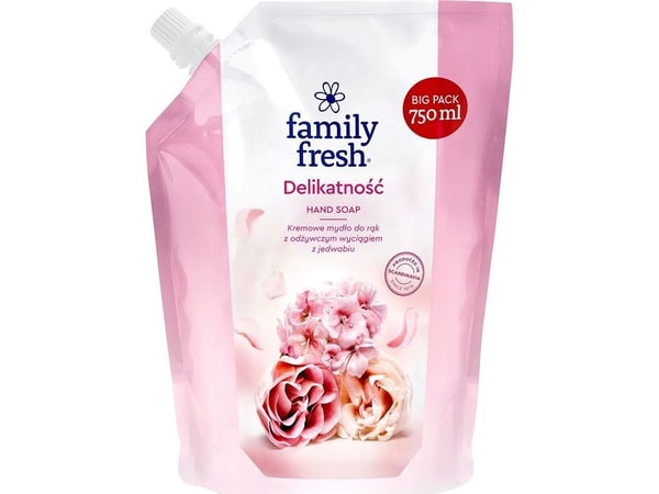 FAMILY FRESH handtvål med silkextrakt refill 750 ml