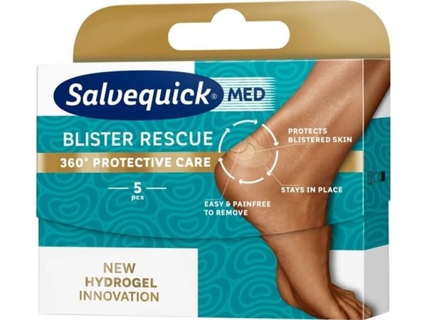 SALVEQUICK Rescue 360 skyddande hälblisterplåster, 5 st