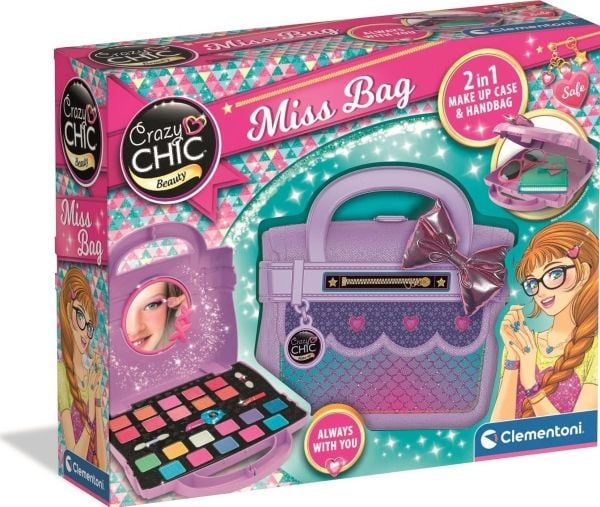 Clementoni Crazy Chic Miss Bag, Sminkesett for barn, 6 år, Flerfarget