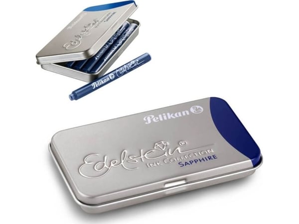 Pelikan 339630, Blå, Blå, Sølv, Fontenepenn, Tyskland, Boks, 6 stykker