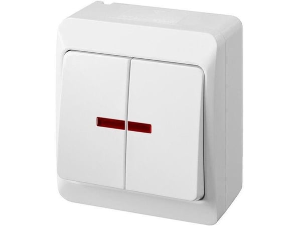 Elektro-Plast LNT Hermes pintakytkin valaistuksella valkoinen (0342-02)