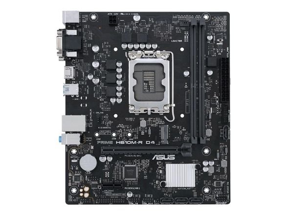 ASUS PRIME H610M-R D4 - Hovedkort - micro ATX - LGA1700-sokkel - H610 Chipset - USB 3.2 Gen 1 - Gigabit LAN - innbygd grafikk (CPU kreves) - HD-lyd...