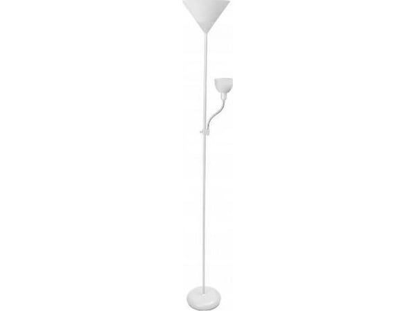 GTV gulvlampe Benfica 60W E27+E14 hvit