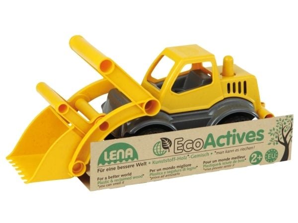 Lena EcoActives 04212, Traktor, 2 År, Plast, Trä, Svart, Grå, Gul