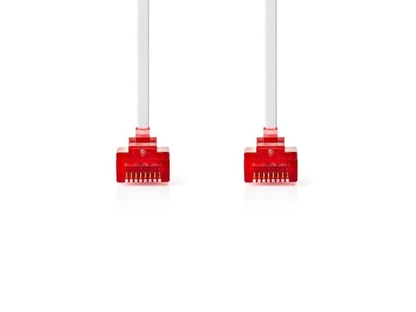 Nedis - Koblingskabel - RJ-45 (hann) rett til RJ-45 (hann) rett - 10 m - UTP - CAT 6 - med støvel, flat - hvit