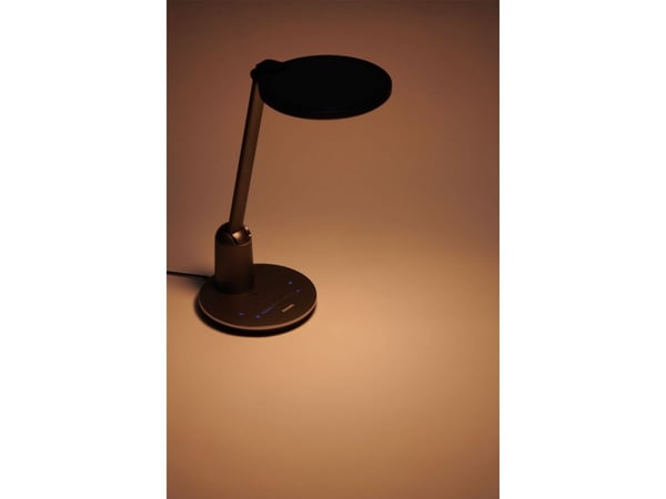 Philips Funksjonell Einstein-skrivebordslampe, Mørkegrå, Metall, Soverom, Stue, Kontor, Tidsriktig, IP20, II