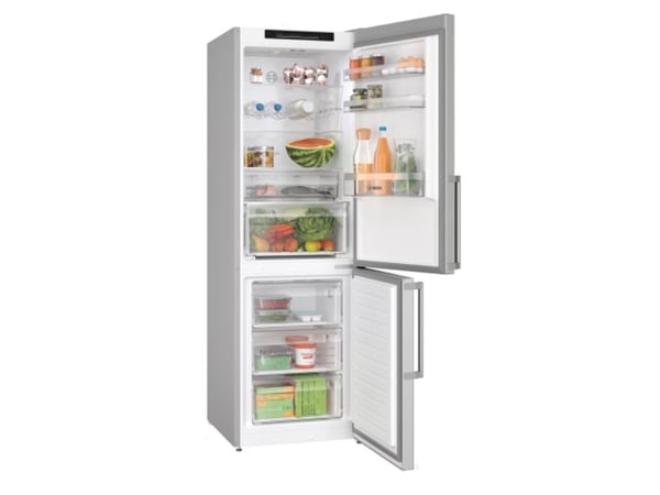 Bosch Serie | 4 KGN36VICT - Kjøleskap/fryser - bunnfryser - bredde: 60 cm - dybde: 66.5 cm - høyde: 186 cm - 321 liter - Klasse C - rustfritt stål