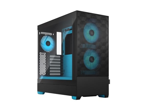 Fractal Design Pop Air, Tower, PC, Musta, Syaani, ATX, mikro ATX, Mini-ITX, Terästä, Karkaistu lasi, Multi