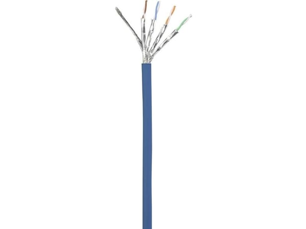 Renkforce RF-5056418, 20 m, Cat6a, S/FTP (S-STP), RJ-45, RJ-45, Blå