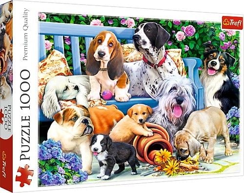 Trefl Dogs in the garden, 1000 stykker, Dyr, 12 år