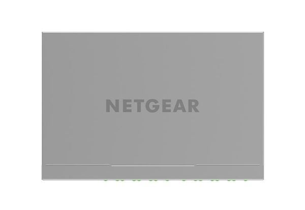 NETGEAR MS108UP, Uhåndtert, 2.5G Ethernet (100/1000/2500), Full tosidig, Strøm over Ethernet (PoE), Kan monteres på vegg
