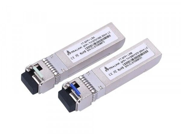 Extralink - SFP+ transceivermodul - 10GbE, SONET/SDH - WDM - LC-enkeltmodus - opp til 20 km - 1270 nm / 1330 nm (en pakke 2)