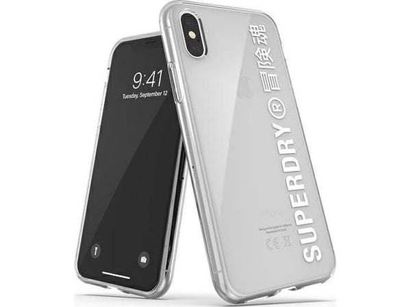 Deklas SUPERDRY SNAP CASE CLEAR til iPhone X/XS transparent / hvit