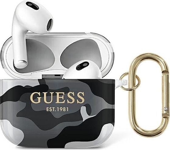 Apple AirPods 3 Guess Camo Collection (GUA3UCAMG) silikonfodral svart