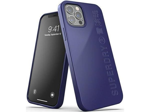 SUPERDRY SNAP DEKLAS återvunnen/komposterbar hållare till iPhone 12/12 Pro, navy