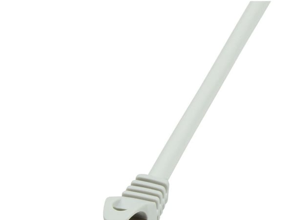 LogiLink PrimeLine - Koblingskabel - RJ-45 (hann) til RJ-45 (hann) - SFTP, PiMF - CAT 6a - halogenfri, formstøpt, uten hindringer - grå
