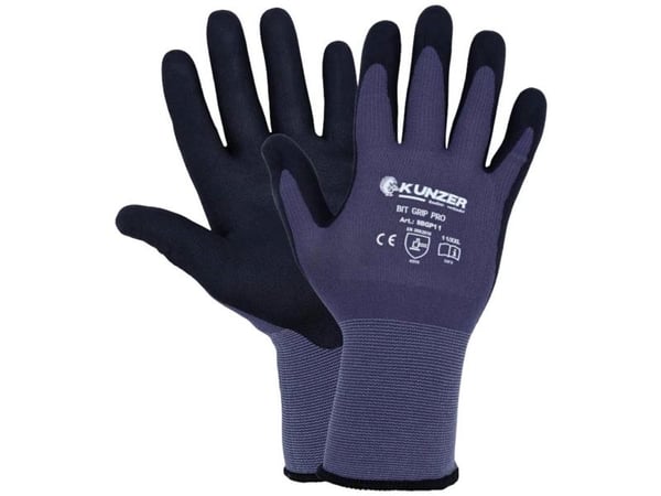 Kunzer 9BGP06 arbeidshansker spandex, nylon, nitrilskum, størrelse XS, 1 par, EN 388:2016, EN 374, EN 407