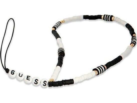 Guess hänge GUSTBCKH telefonrem i svart/vit Heishi beads