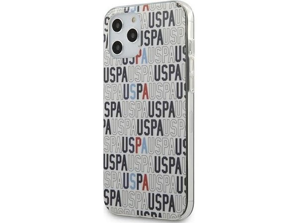 US Polo Assn Logo Mania - iPhone 12 Pro Max kotelo (valkoinen)