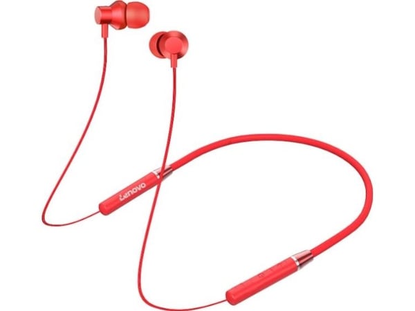 Lenovo HE05 trådlösa sporthörlurar, röd