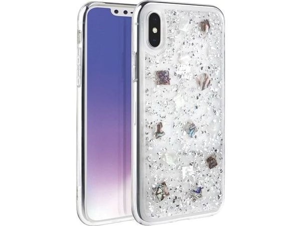Deksel Uniq UNIQ etui Lumence Clear iPhone Xs Max sølv/Perivwinkle sølv