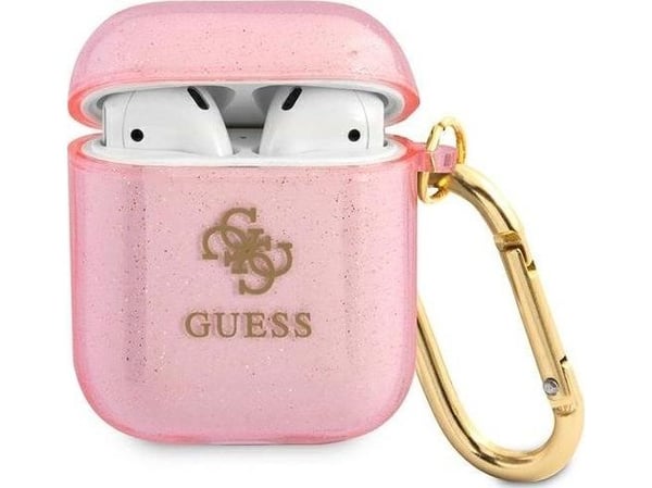 Guess suojakotelo GUA2UCG4GP Glitter Collection AirPods 1/2 vaaleanpunainen