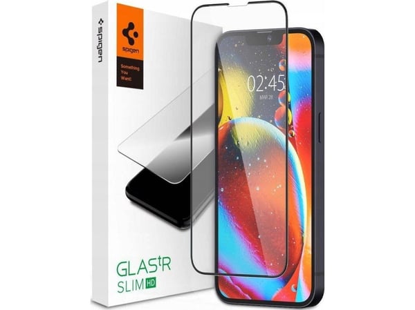 Spigen AGL03392, Apple, iPhone 13 Pro / iPhone 13, Naarmuuntumisenkestävä, Musta, Läpinäkyvä, 1 kpl