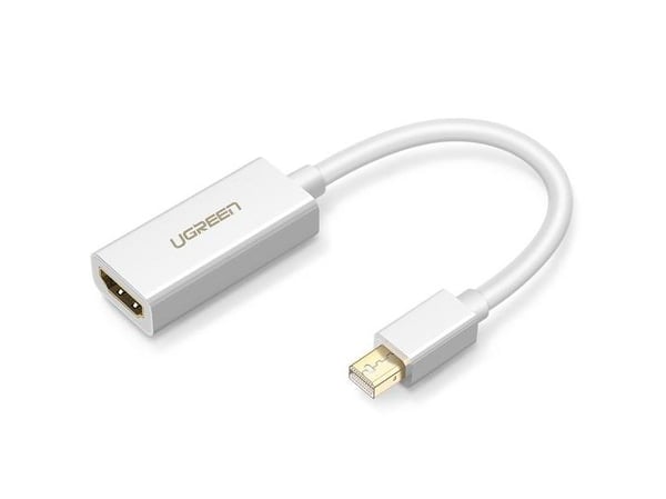 Ugreen - Video adapter - Mini DisplayPort hann til HDMI hunn - hvit