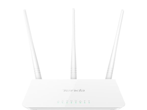 Tenda F3, Wi-Fi 4 (802.11n), Ethernet/bredbåndsforbindelse, Hvit, Frittstående router