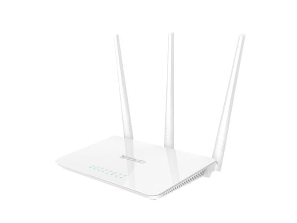 Tenda F3, Wi-Fi 4 (802.11n), Ethernet/bredbåndsforbindelse, Hvit, Frittstående router
