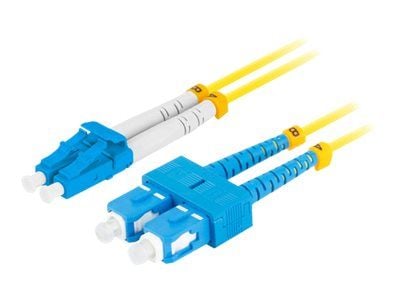 Lanberg - Koblingskabel - SC/UPC (hann) til LC/UPC (hann) - 1 m - 3 mm - fiberoptisk - dupleks - 9 / 125 micron - G.657.A1 - halogenfri - gul - (an...