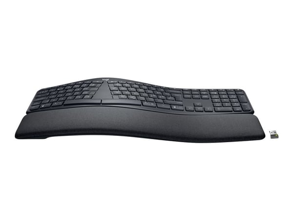 Logitech Ergo Series ERGO K860 for Business - Tastatur - full size - trådløs - 2.4 GHz, Bluetooth 5.0 LE - QWERTY - Pan Nordic - grafitt