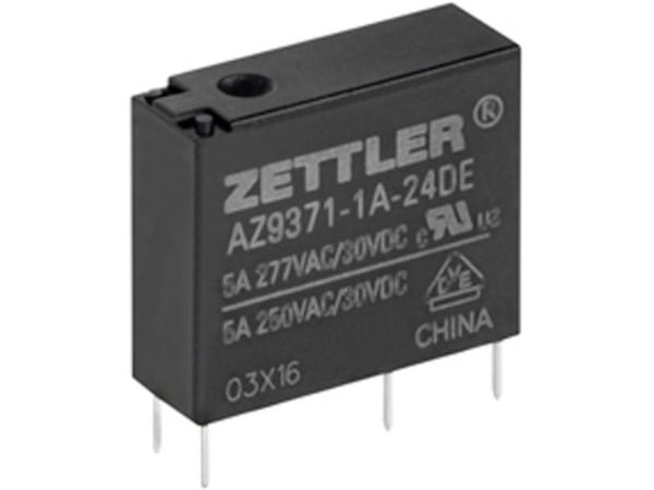 Zettler Electronics AZ9371-1A-12DE printrelé 12 V/DC 5 A 1 x sluttekontakt