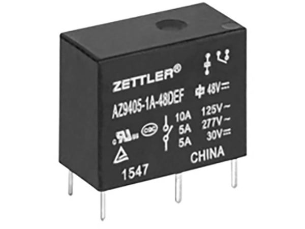 Zettler Electronics AZ9405-1A-24DSEF printrelé 24 V/DC 10 A 1 x sluttekontakt