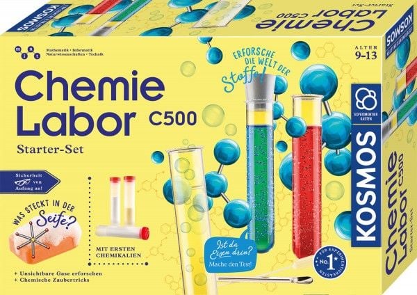 Kosmos Chemie labor C 500, Eksperiment sett, Kjemi, 9 år, Flerfarget