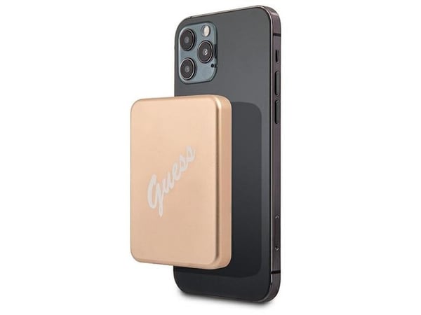 Guess Powerbank indukcyjny 5W GUPBMSVSLG 3000mAh złoty/gold MagSafe
