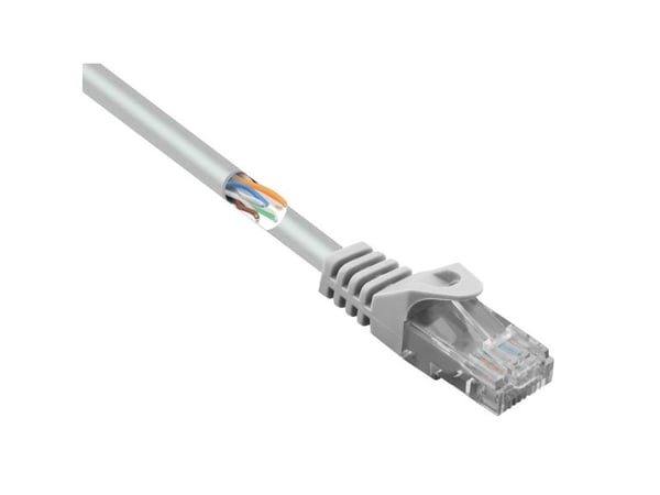 Renkforce RF-5047508 RJ45 verkkokaapeli, patch-kaapeli CAT 5e U/UTP 0,50 m harmaa lukitussuojalla 1 kpl