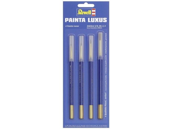 Revell PAINTA LUXUS - Malebørste - størrelse: 2, 5, 00, 5/0 (en pakke 4)