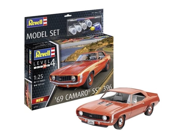 Revell ''69 Camaro SS, Bybil, 1:25, Camaro, Gutt, 95 stykker, 12 år